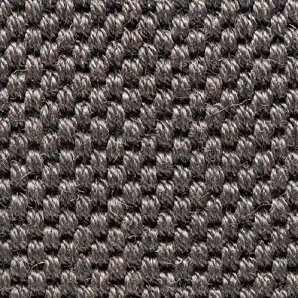 Dark brown sisal carpet fabric.