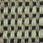 Modern dual-tone black and beige sisal carpet with a durable woven pattern for Dubai villas.