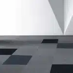 Stylish grey and black geometric carpet tiles for modern office flooring and corporate interiors in Dubai.
