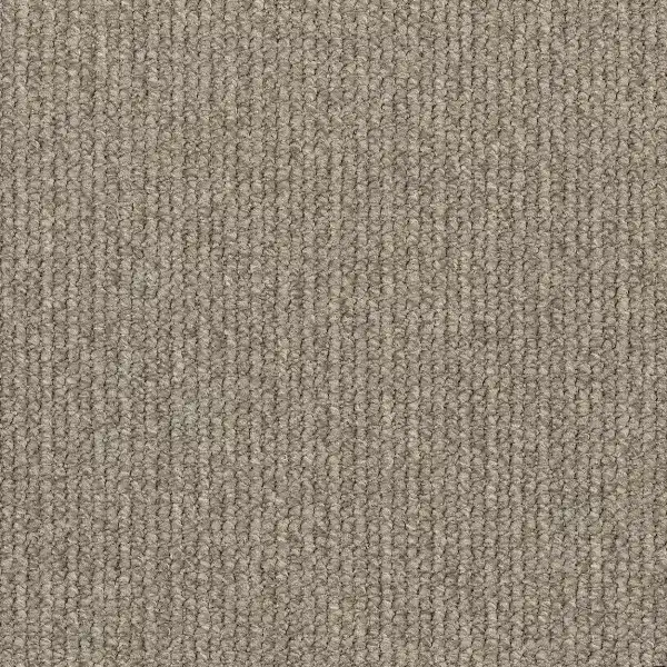 brownish-taupe ribbed loop pile carpet texture.