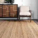 hand-woven sisal carpet for luxury living room interiors and rustic home decor in Dubai.