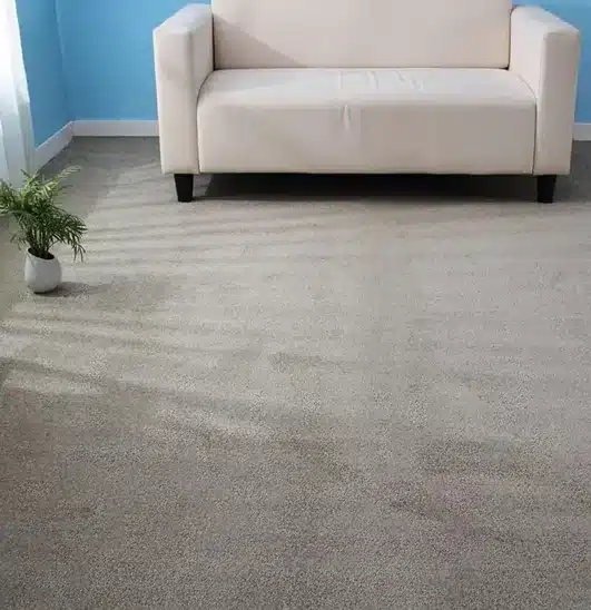 Light grey cut pile sofa